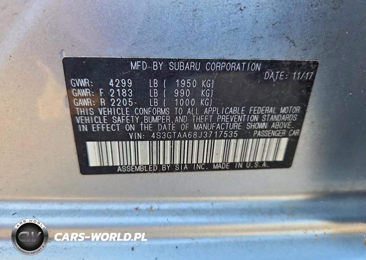 2018 Subaru Impreza VIN:4S3GTAA68J3717535 - 12