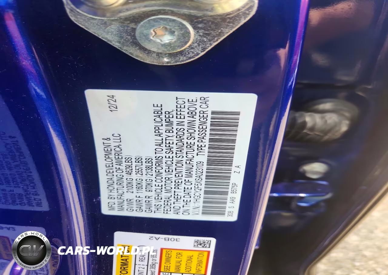 2025 Honda Accord Hybrid Sport VIN:1HGCY2F5XSA023109 - 12