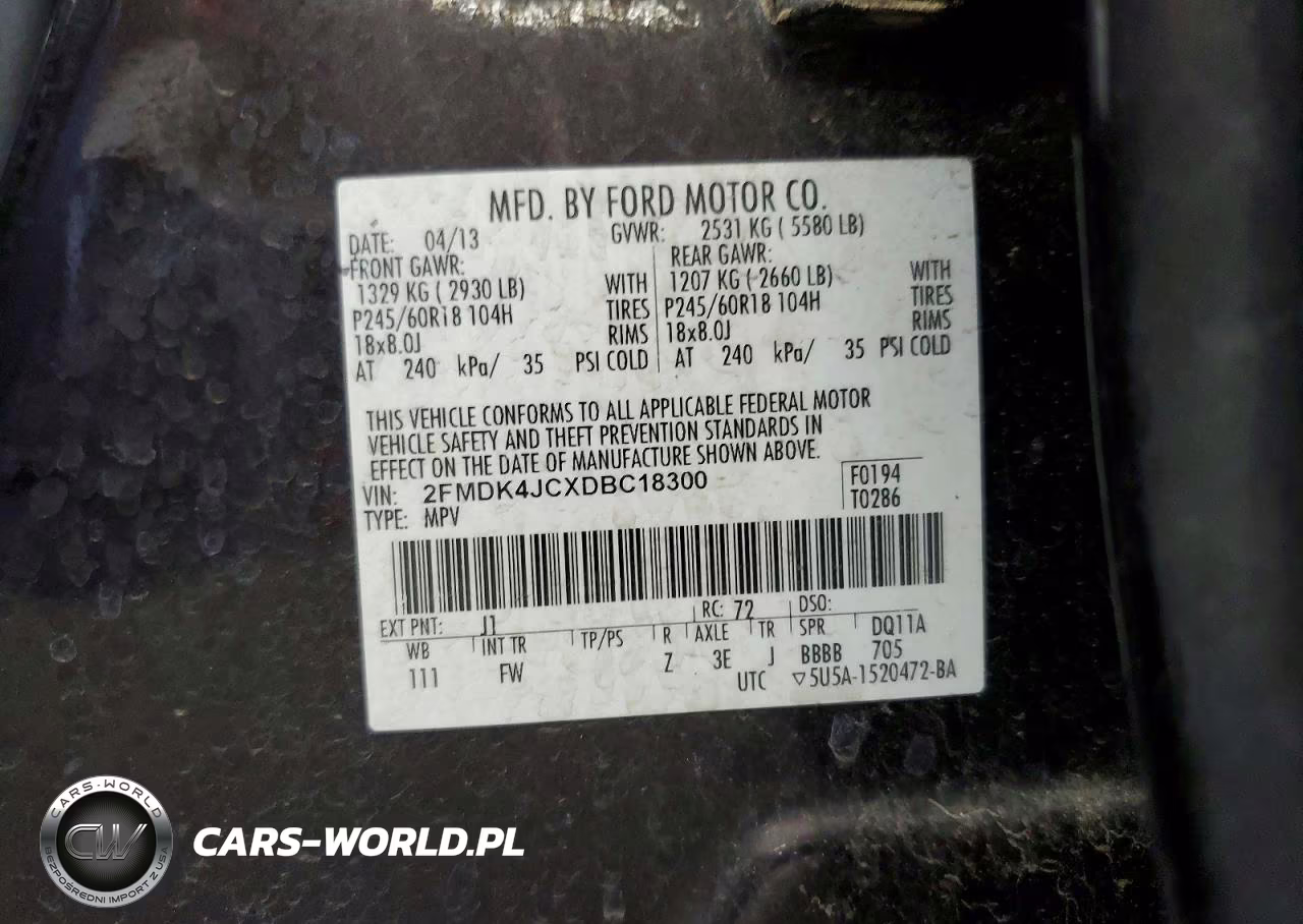 2013 Ford Edge Sel VIN:2FMDK4JCXDBC18300 - 13