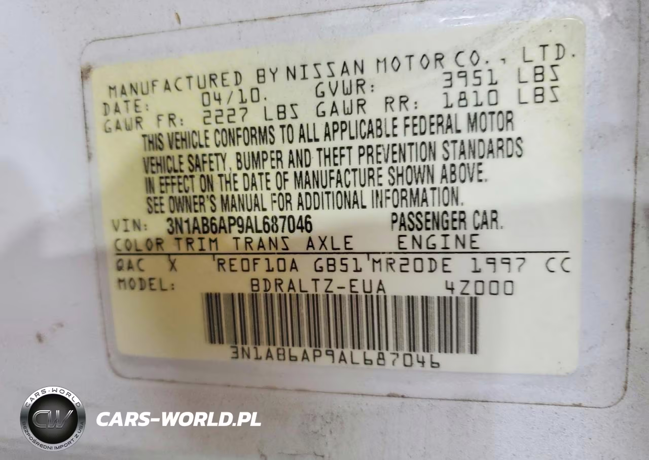 2010 Nissan Sentra 2.0 VIN:3N1AB6AP9AL687046 - 13