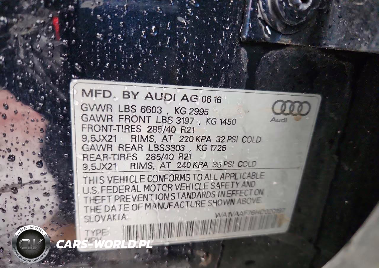 2017 Audi Q7 Prestige VIN:WA1VAAF76HD020197 - 13
