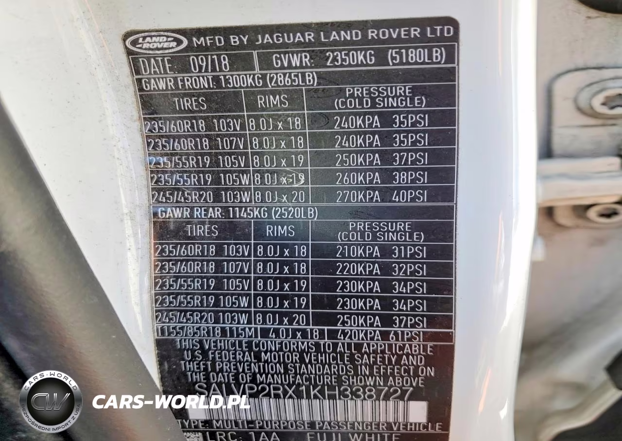 2019 Land Rover Range Rover Evoque Se VIN:SALVP2RX1KH338727 - 14