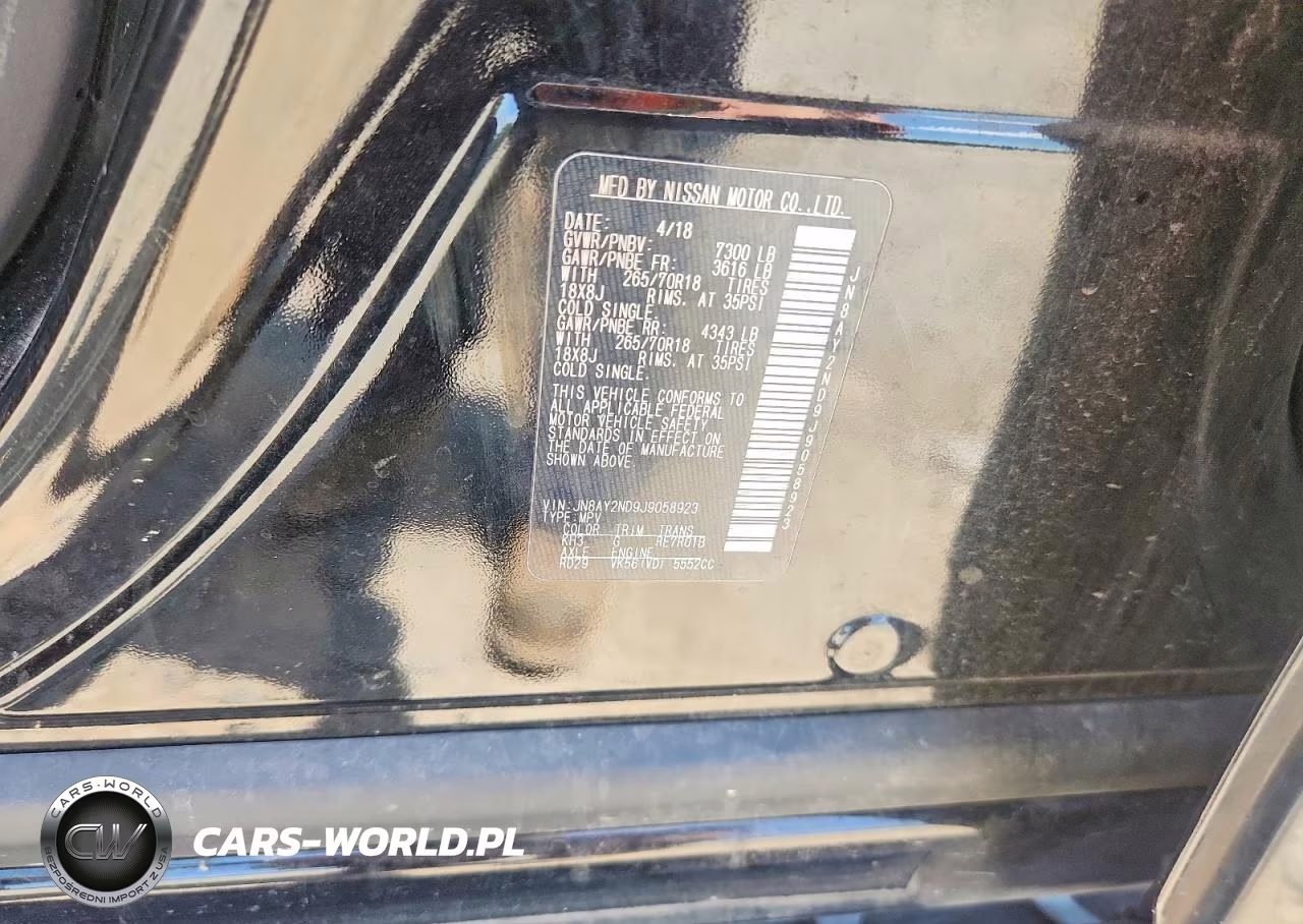 2018 Nissan Armada Sv VIN:JN8AY2ND9J9058923 - 13