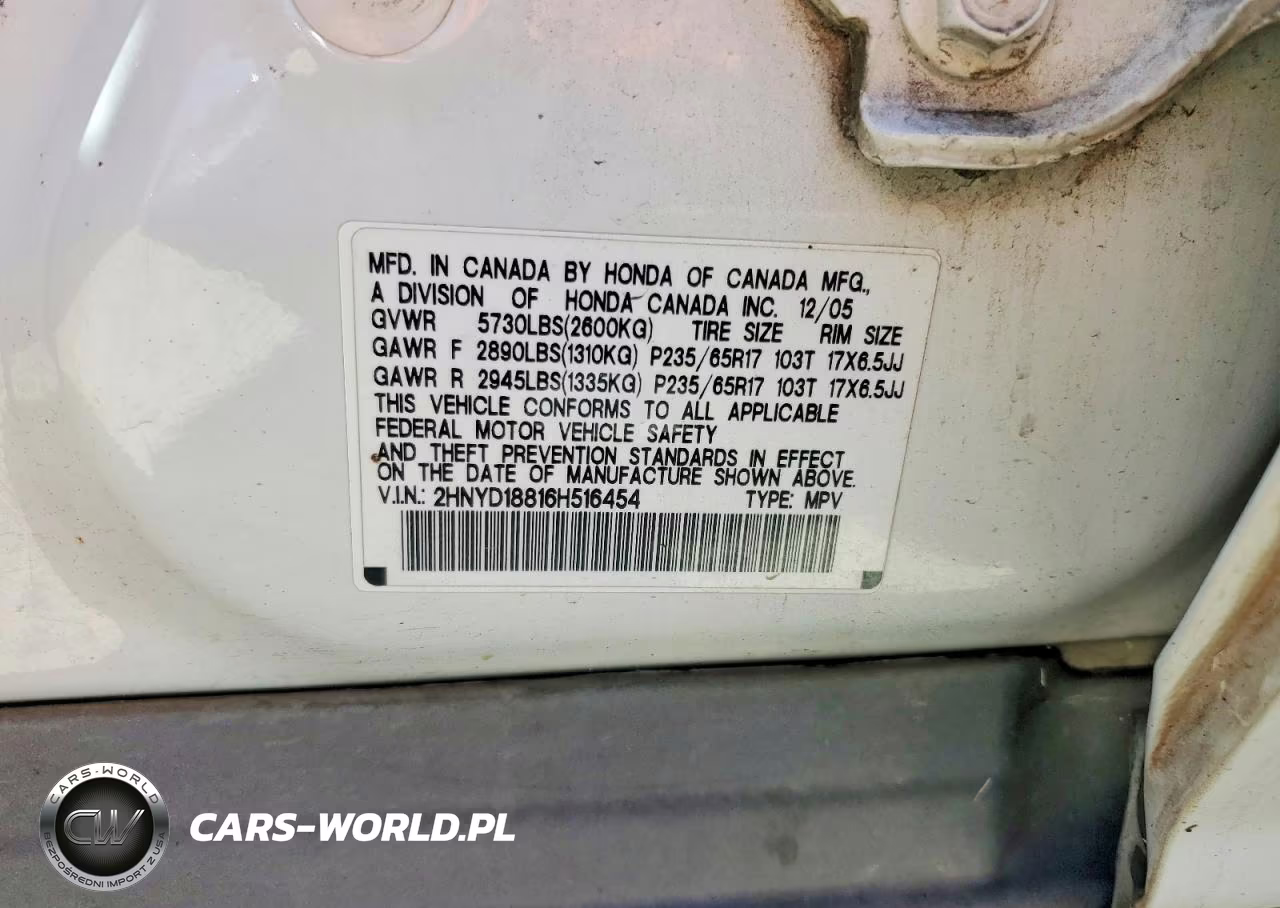 2006 Acura Mdx Touring VIN:2HNYD18816H516454 - 13