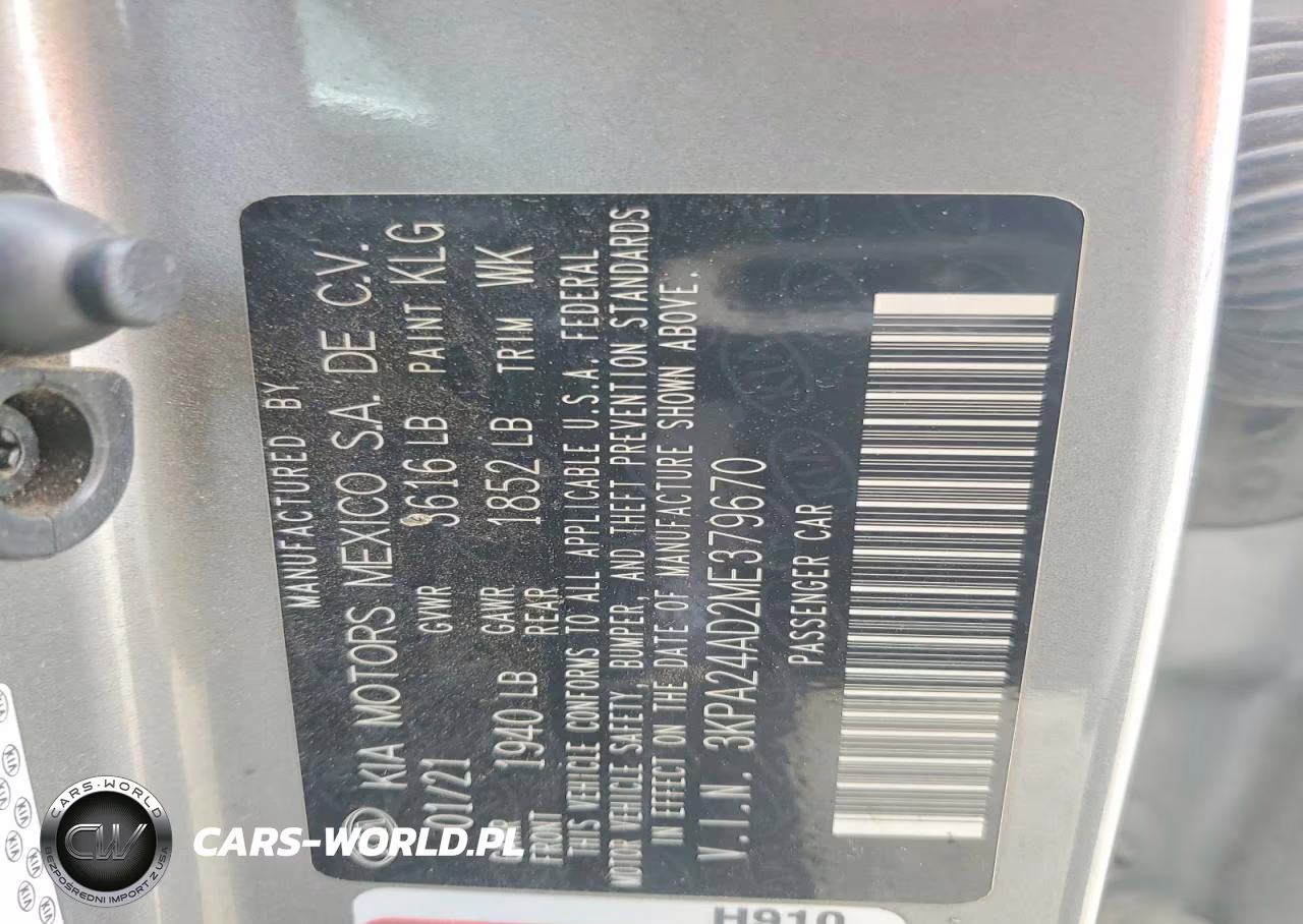 2021 Kia Rio S VIN:3KPA24AD2ME379670 - 12