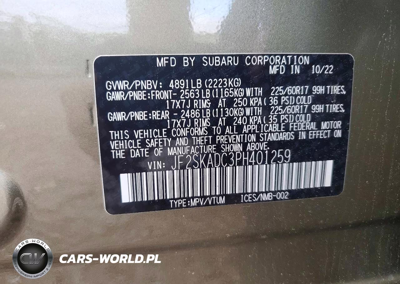2023 Subaru Forester Premium VIN:JF2SKADC3PH401259 - 14