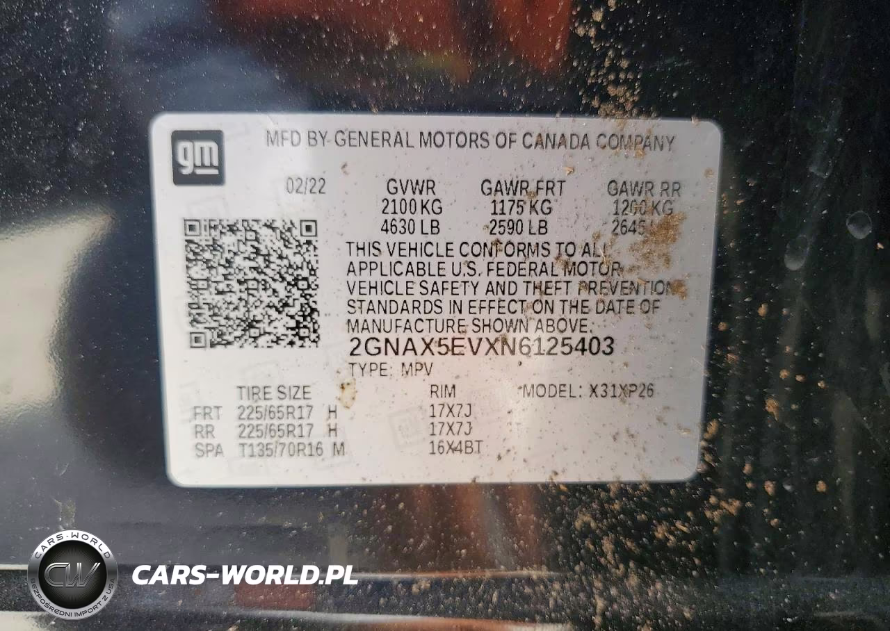 2022 Chevrolet Equinox Ls VIN:2GNAX5EVXN6125403 - 12