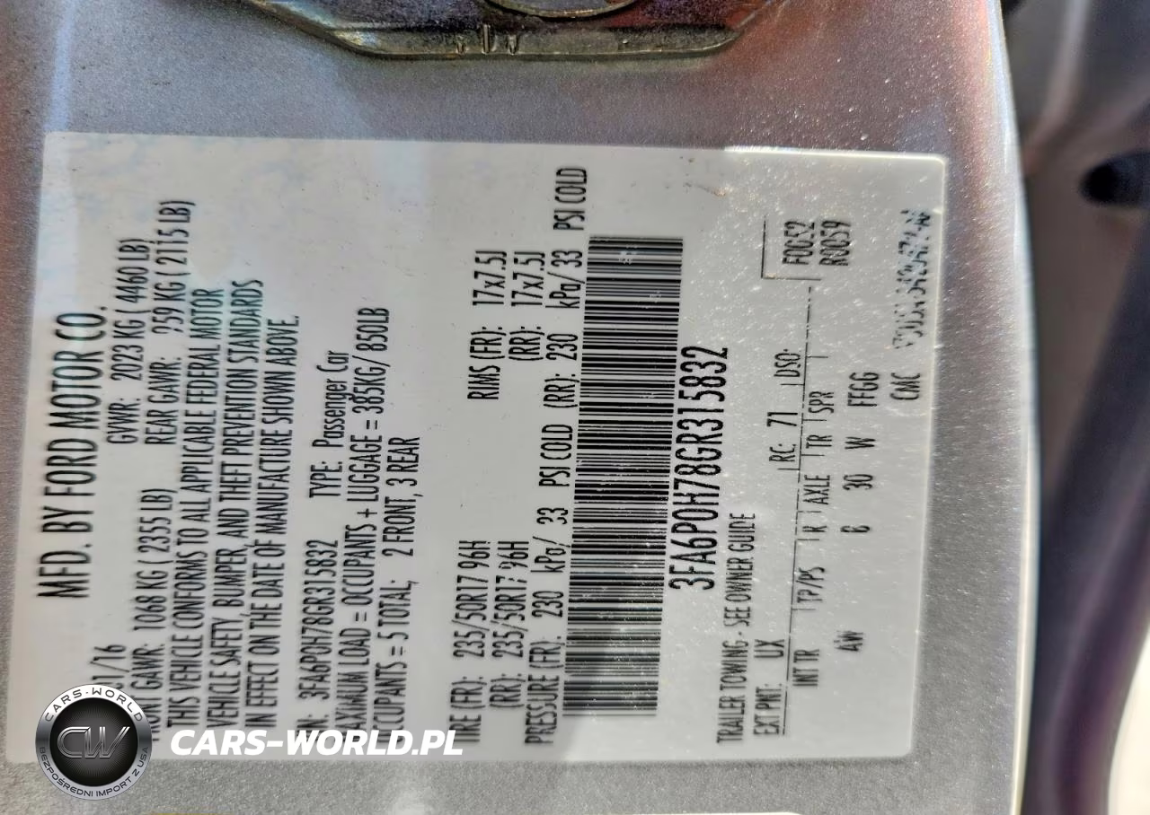 2016 Ford Fusion Se VIN:3FA6P0H78GR315832 - 12