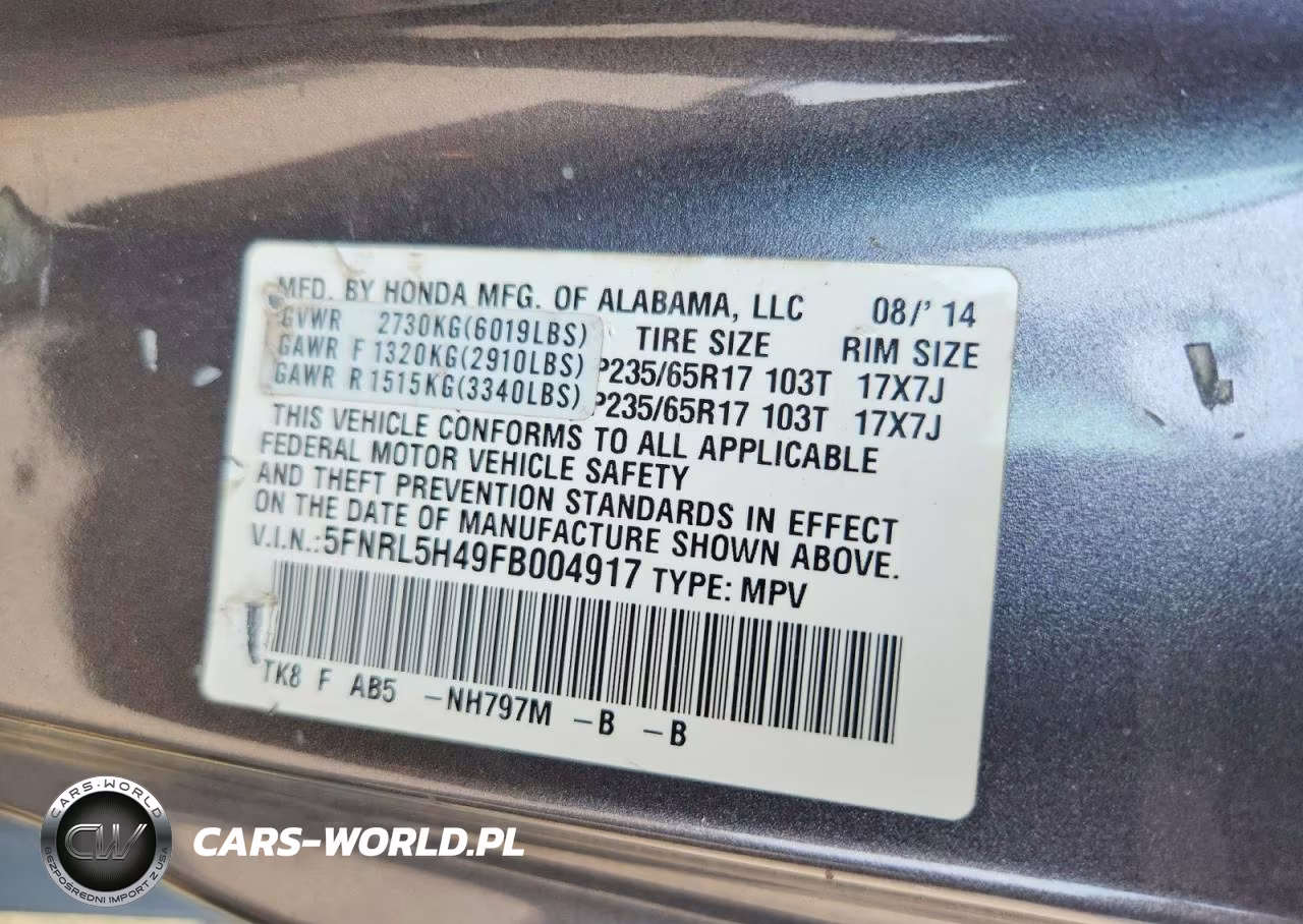 2015 Honda Odyssey Ex VIN:5FNRL5H49FB004917 - 13