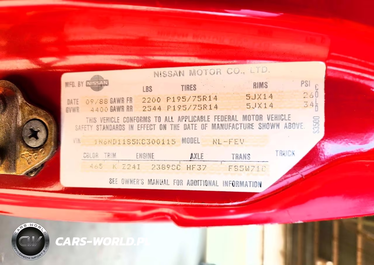 1989 Nissan D21 Short Bed VIN:1N6ND11S5KC300115 - 12