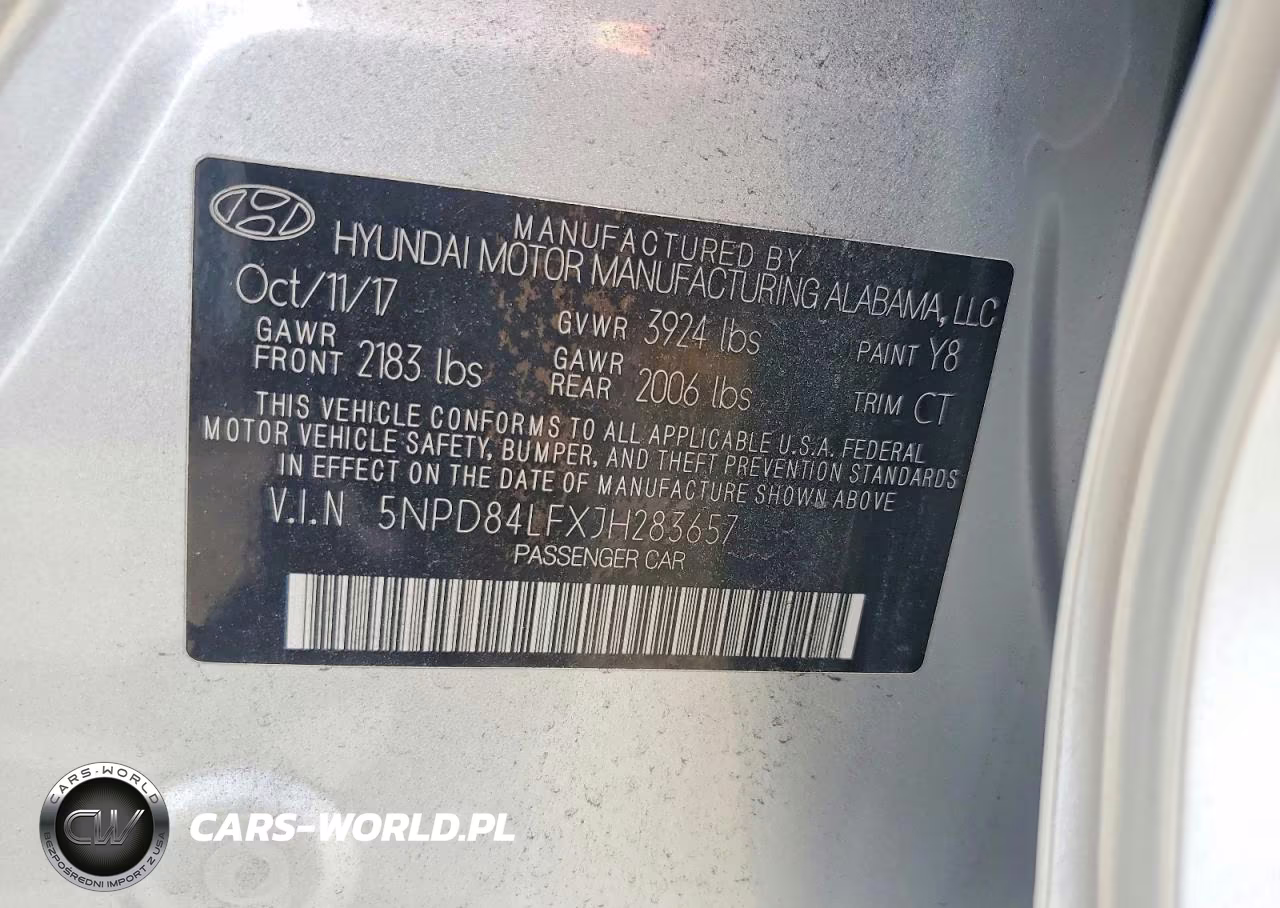 2018 Hyundai Elantra Limited VIN:5NPD84LFXJH283657 - 12