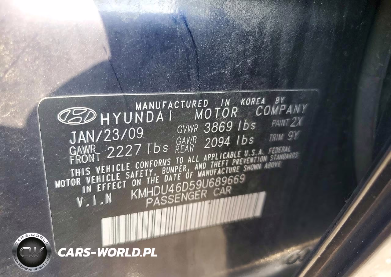 2010 Hyundai Elantra Gls VIN:KMHDU46D59U689669 - 12