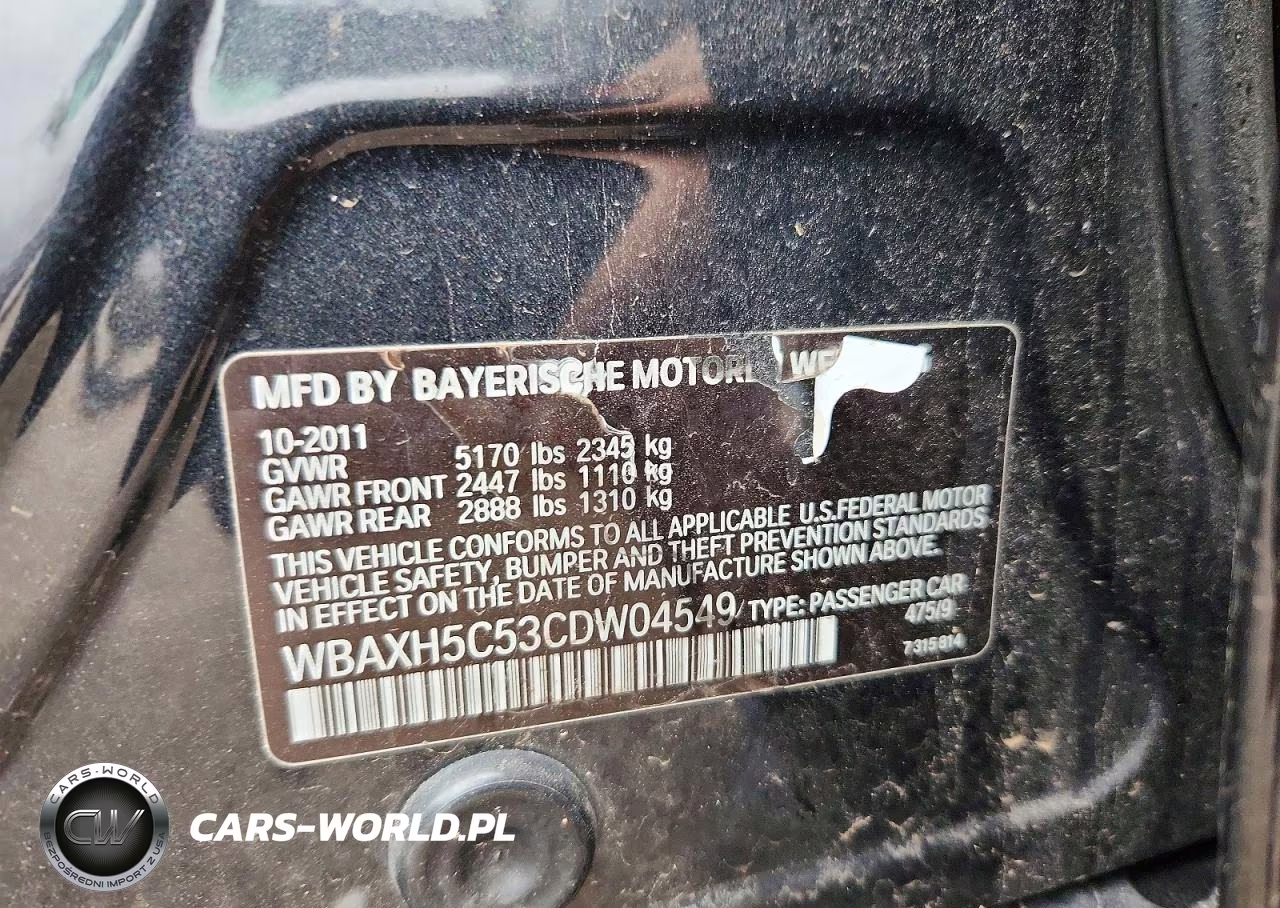 2012 BMW 528 Xi VIN:WBAXH5C53CDW04549 - 12