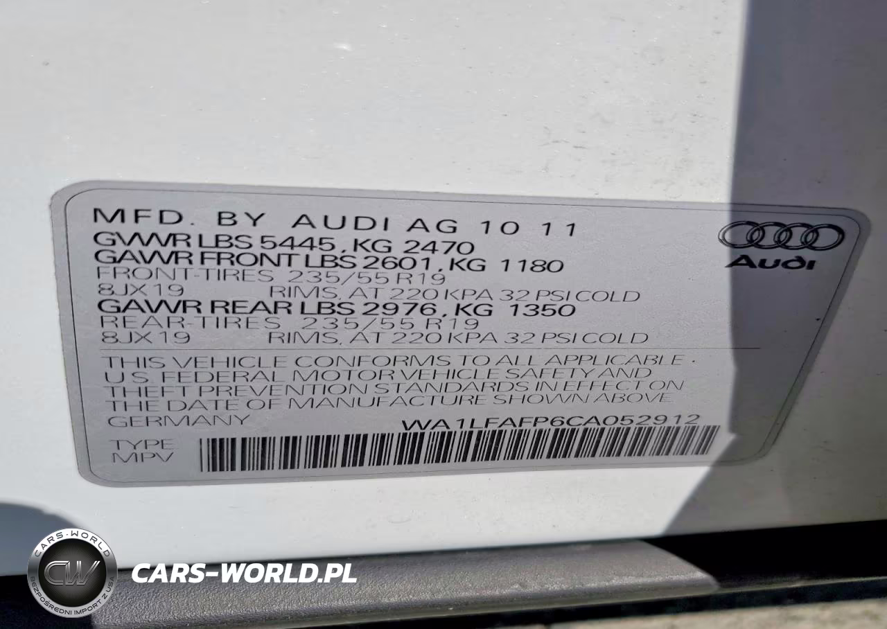 2012 Audi Q5 Premium Plus VIN:WA1LFAFP6CA052912 - 13