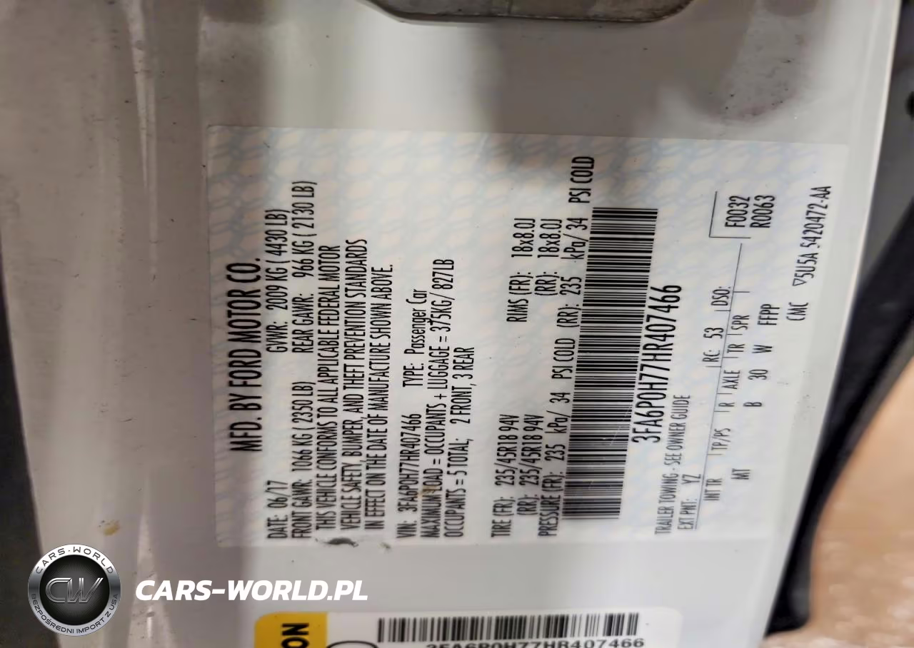 2017 Ford Fusion Se VIN:3FA6P0H77HR407466 - 13