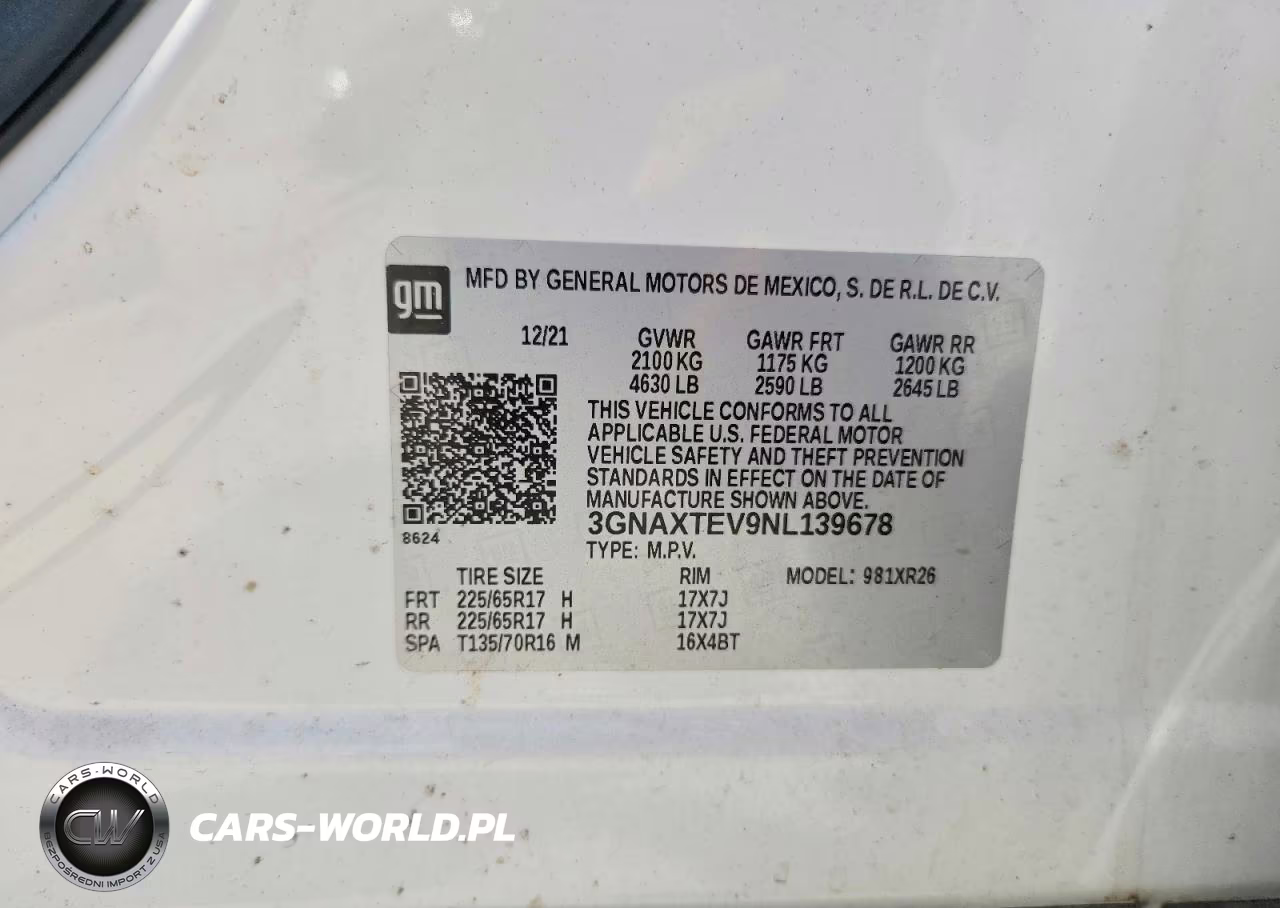 2022 Chevrolet Equinox Lt VIN:3GNAXTEV9NL139678 - 14