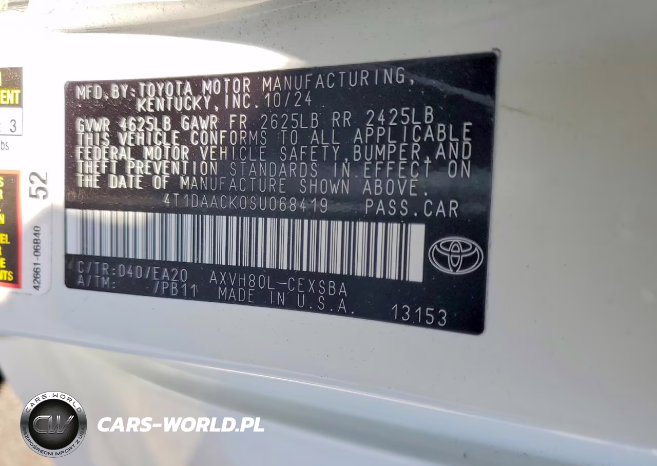 2025 Toyota Camry Se VIN:4T1DAACK0SU068419 - 12