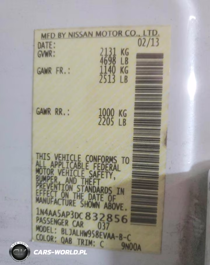 2013 Nissan Maxima 3.5 S VIN:1N4AA5AP3DC832856 - 13
