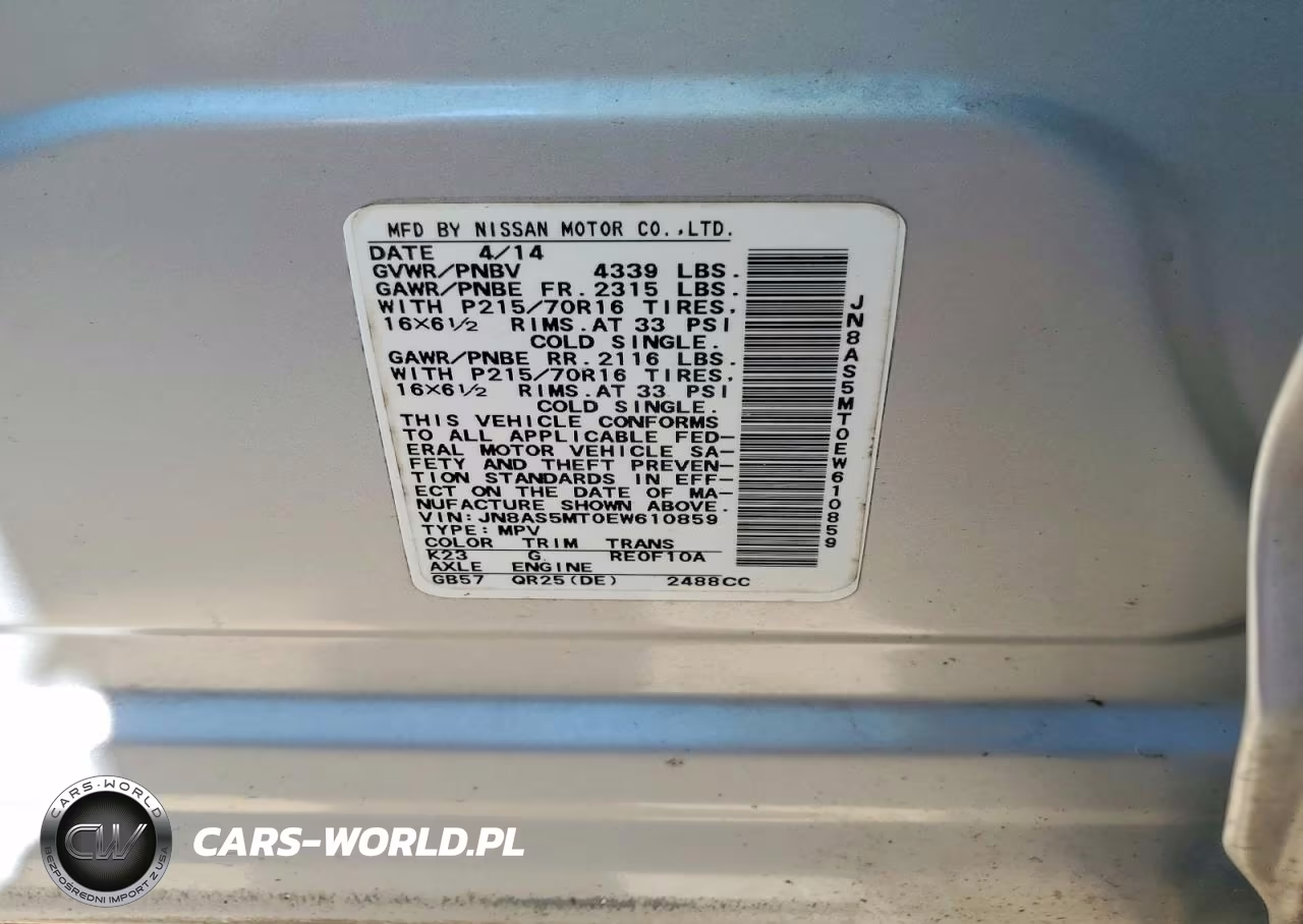 2014 Nissan Rogue Select S VIN:JN8AS5MT0EW610859 - 13