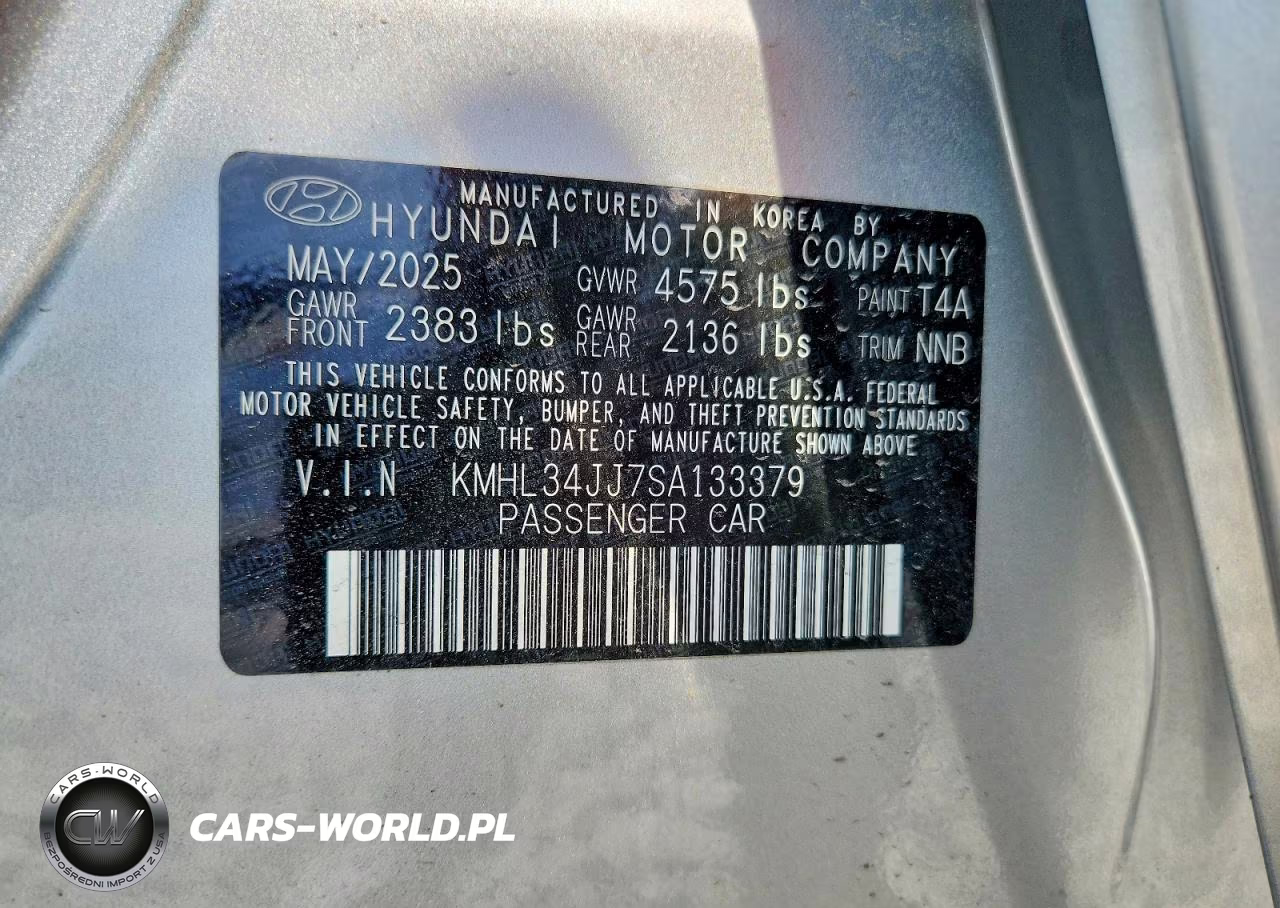 2025 Hyundai Sonata Hybrid Sel VIN:KMHL34JJ7SA133379 - 13