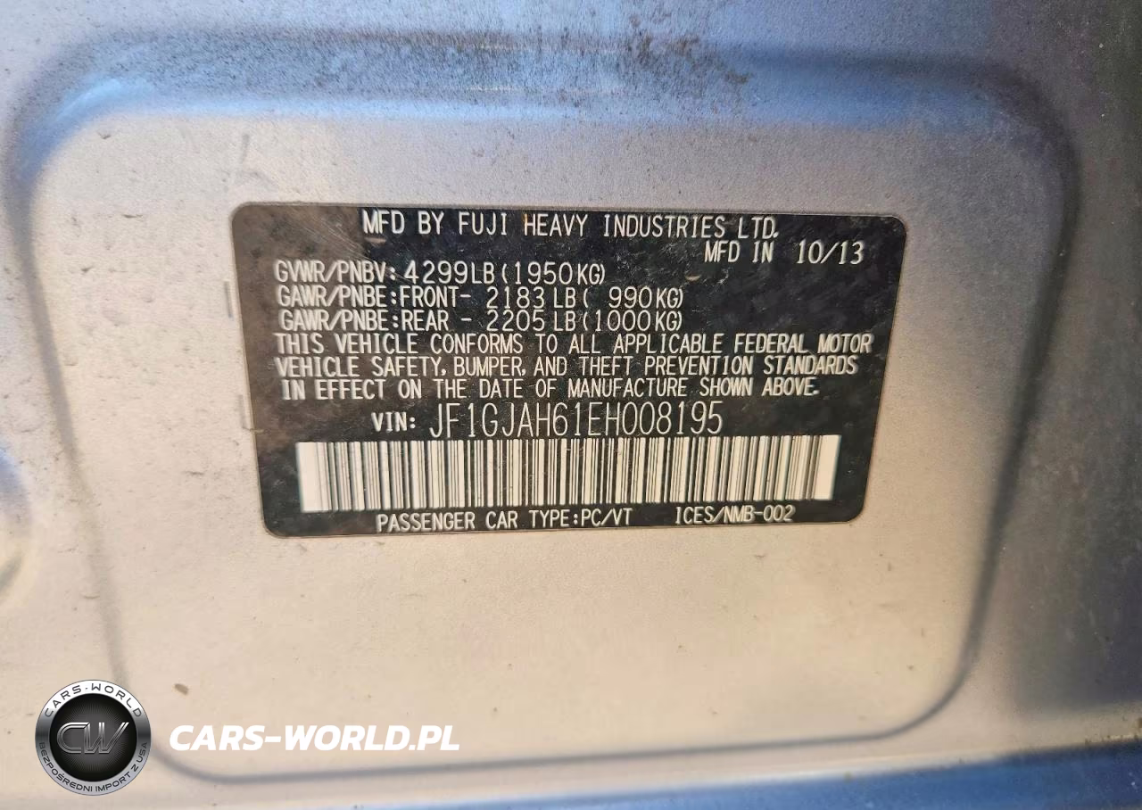 2014 Subaru Impreza Limited VIN:JF1GJAH61EH008195 - 12