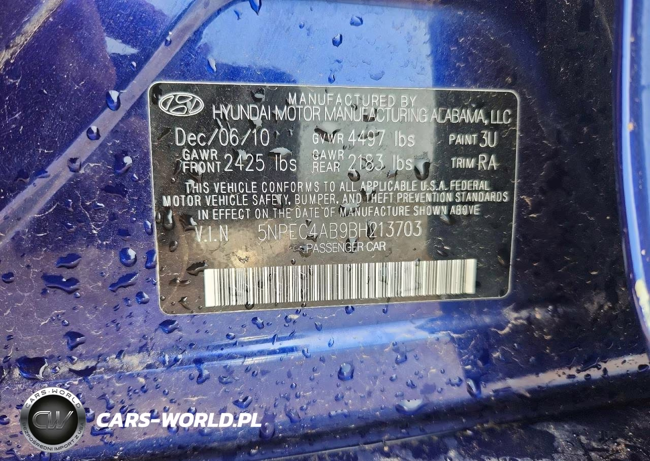 2011 Hyundai Sonata Limited 2.0T VIN:5NPEC4AB9BH213703 - 13