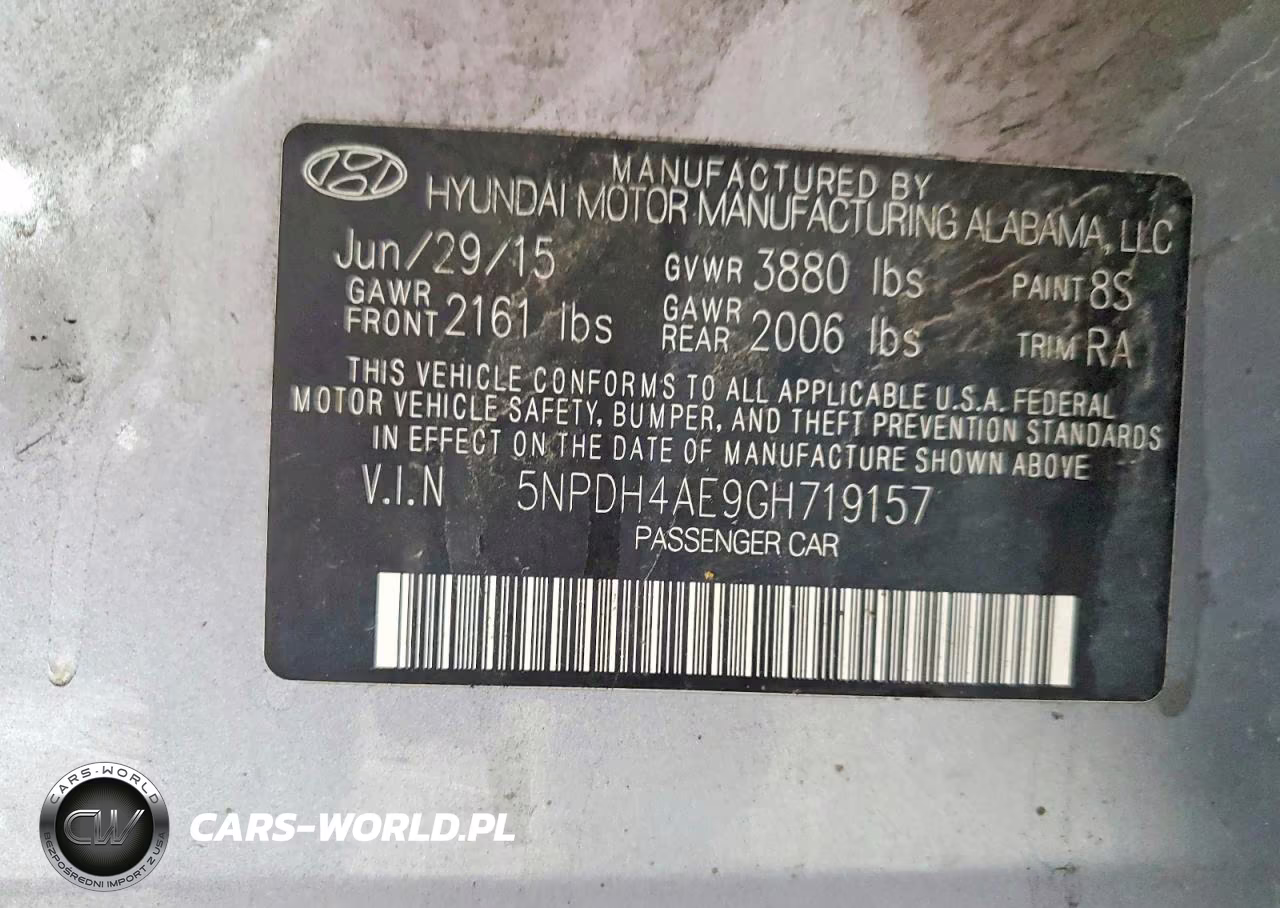 2016 Hyundai Elantra Se VIN:5NPDH4AE9GH719157 - 13