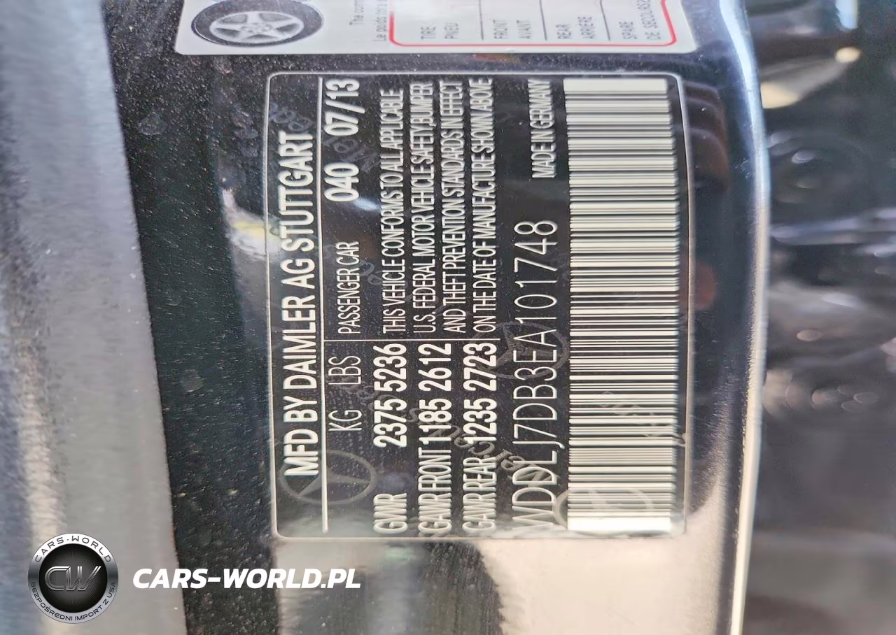 2014 Mercedes-Benz Cls 550 VIN:WDDLJ7DB3EA101748 - 12