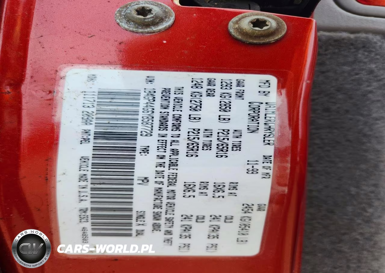2000 Dodge Grand Caravan Se VIN:1B4GP44G6YB587729 - 13