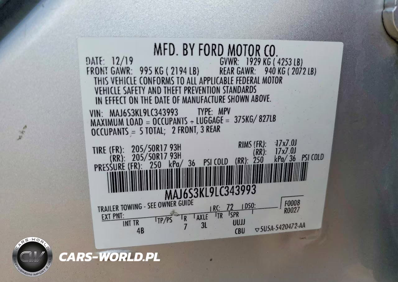 2020 Ford Ecosport Titanium VIN:MAJ6S3KL9LC343993 - 12