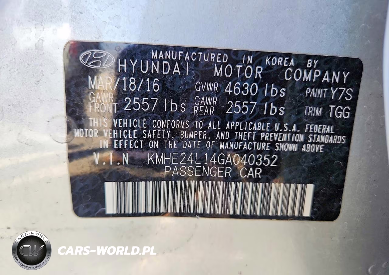 2016 Hyundai Sonata Hybrid Se VIN:KMHE24L14GA040352 - 12