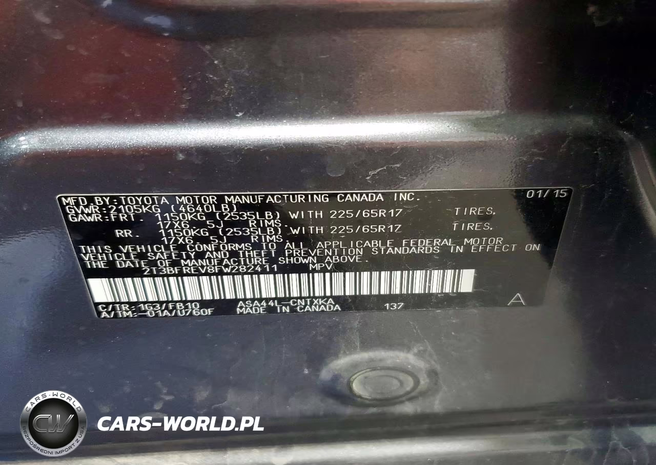 2015 Toyota Rav4 Le VIN:2T3BFREV8FW282411 - 13