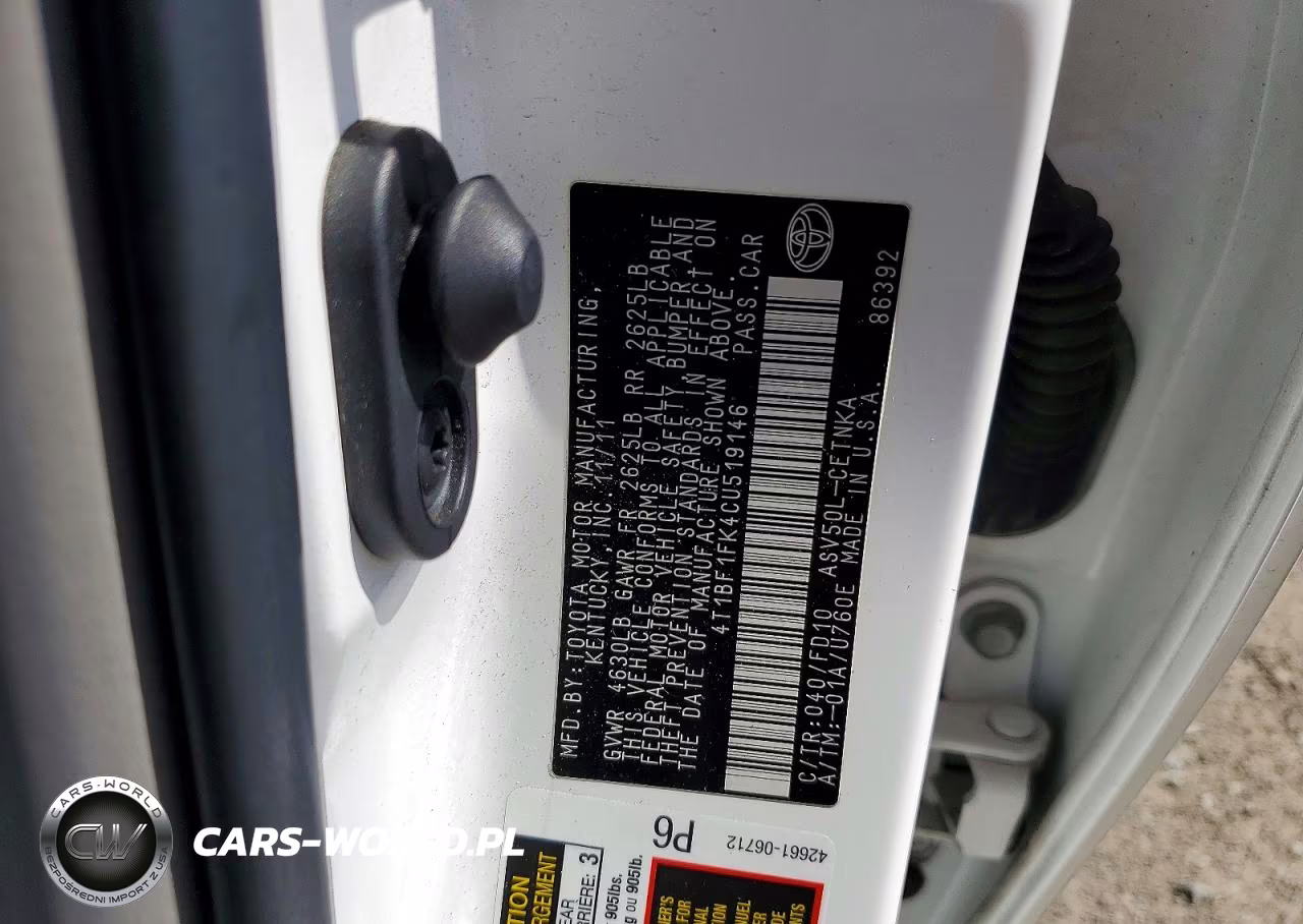 2012 Toyota Camry Le VIN:4T1BF1FK4CU519146 - 13