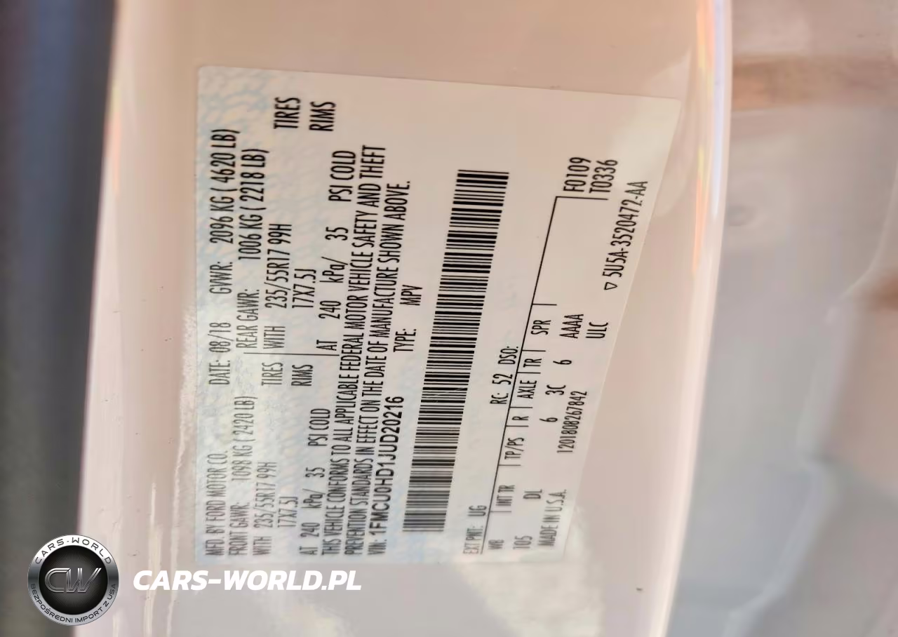 2018 Ford Escape Sel VIN:1FMCU0HD1JUD20216 - 12
