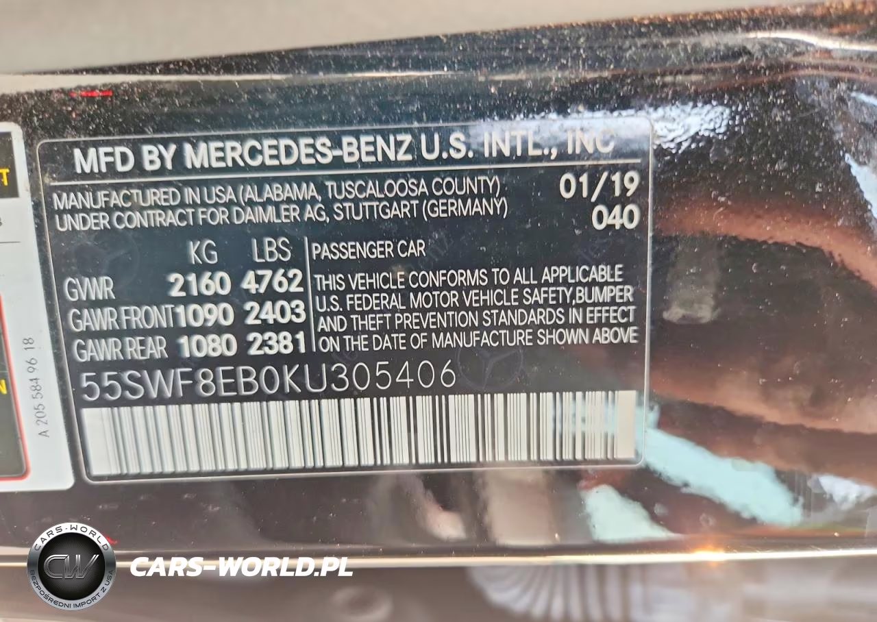 2019 Mercedes-Benz C 300 4Matic VIN:55SWF8EB0KU305406 - 13