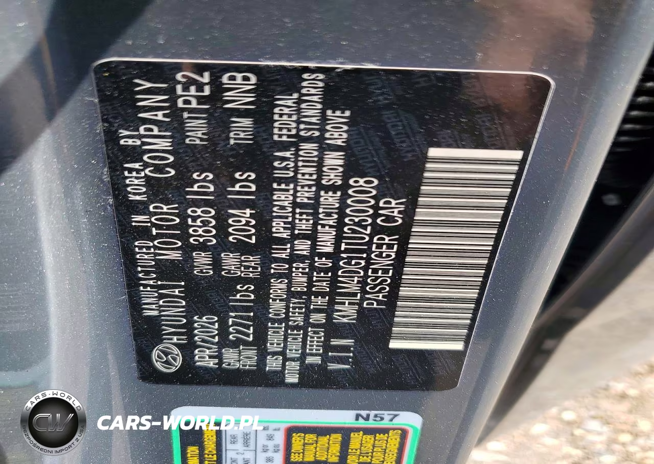 2026 Hyundai Elantra Sel Sport VIN:KMHLM4DG1TU230008 - 12
