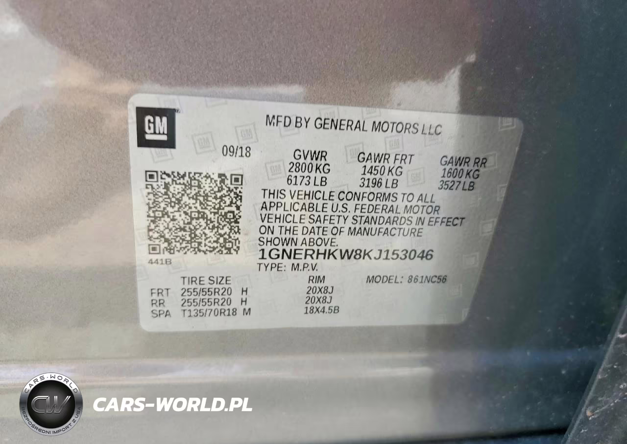 2019 Chevrolet Traverse Lt VIN:1GNERHKW8KJ153046 - 13