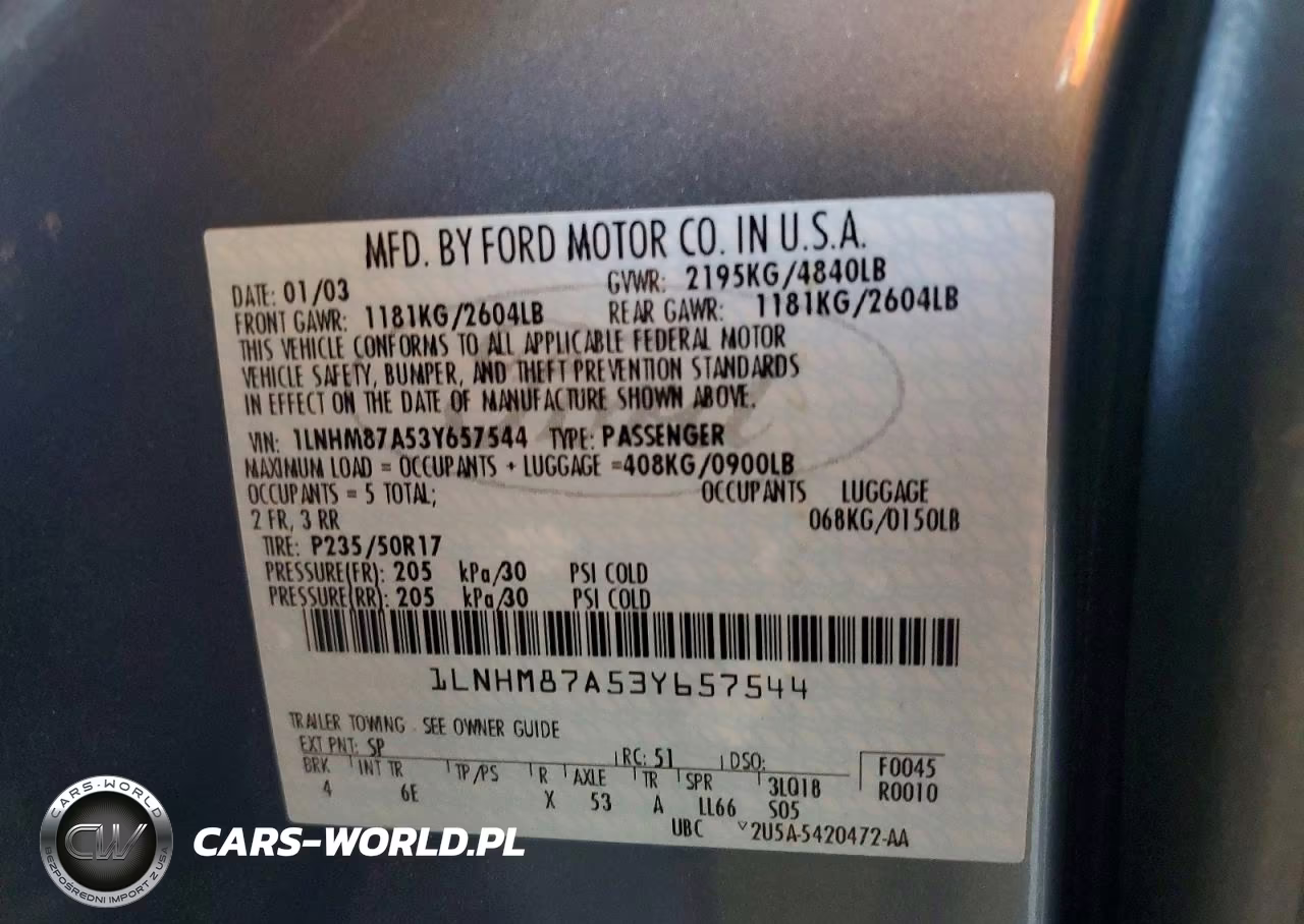 2003 Lincoln Ls V8 VIN:1LNHM87A53Y657544 - 12