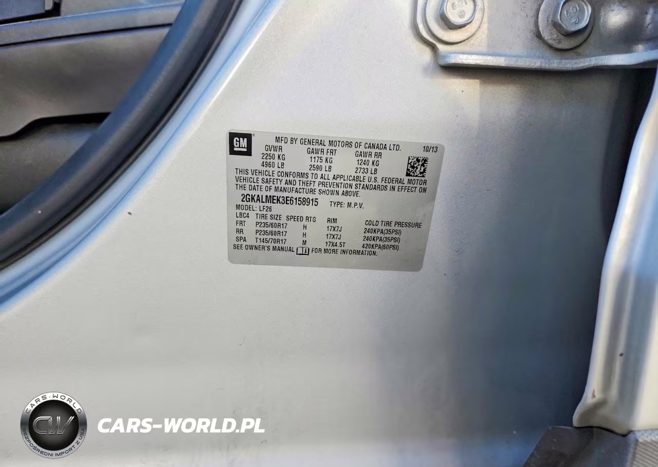 2014 GMC Terrain Sle VIN:2GKALMEK3E6158915 - 13