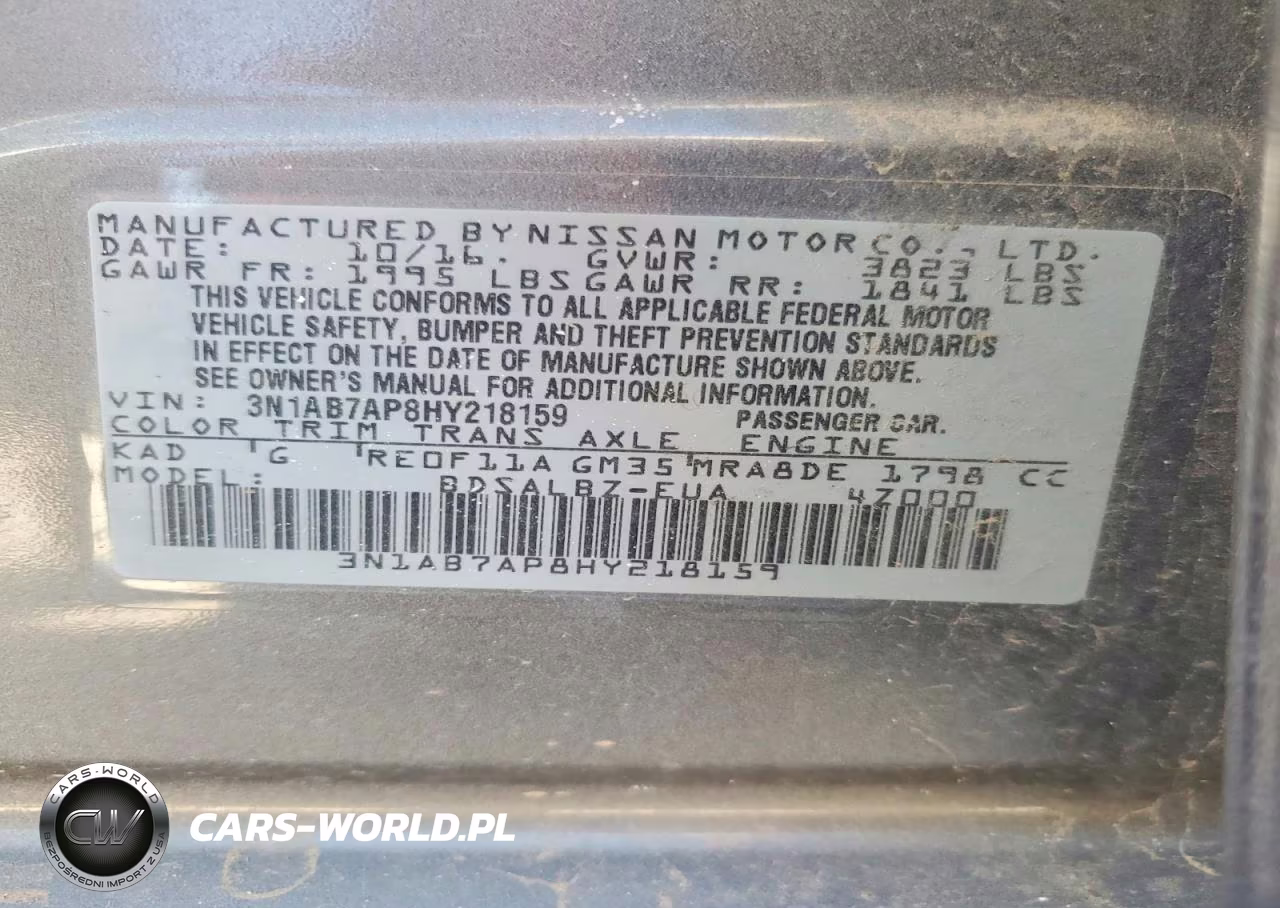 2017 Nissan Sentra S VIN:3N1AB7AP8HY218159 - 12