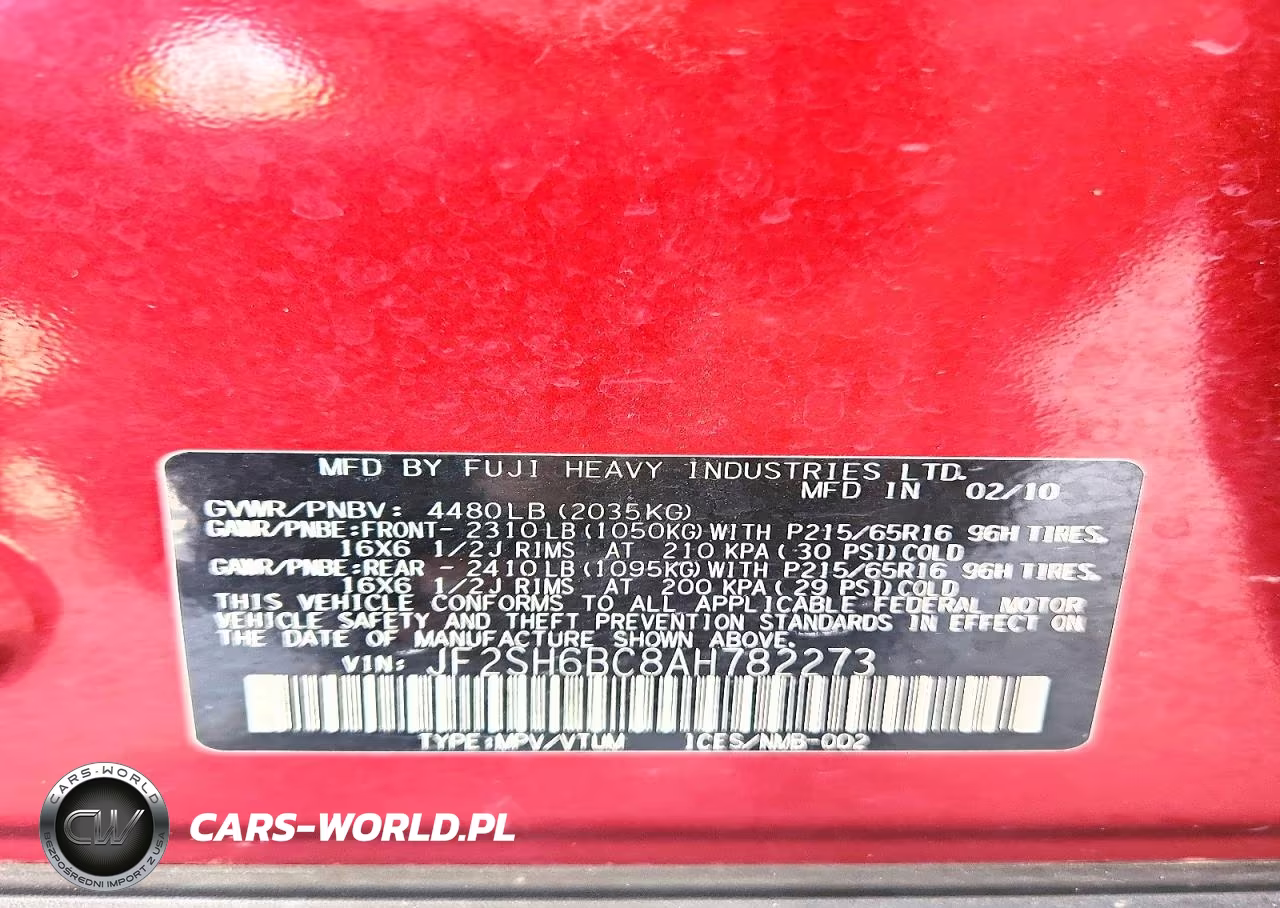 2010 Subaru Forester Xs VIN:JF2SH6BC8AH782273 - 13