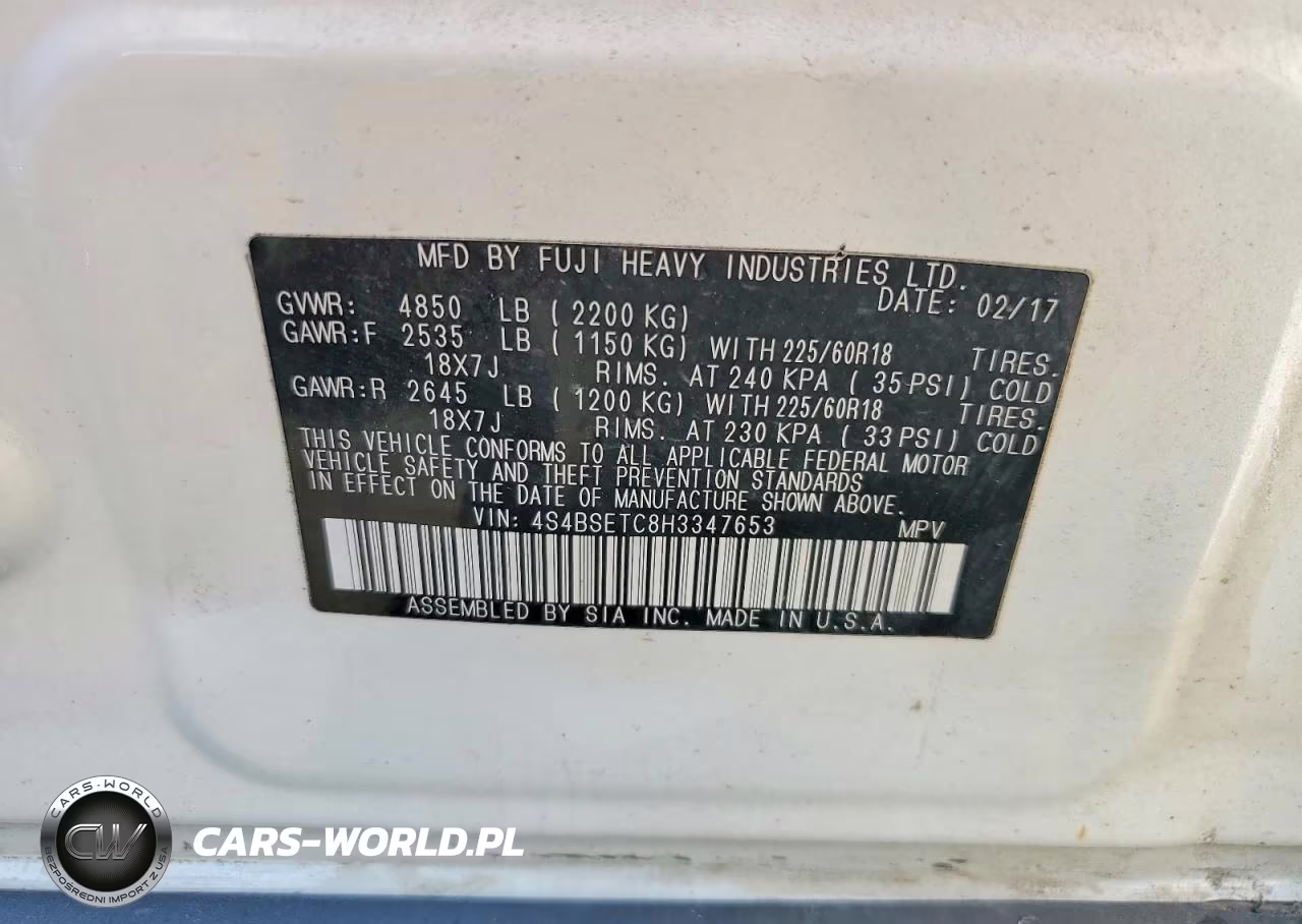 2017 Subaru Outback Touring VIN:4S4BSETC8H3347653 - 12