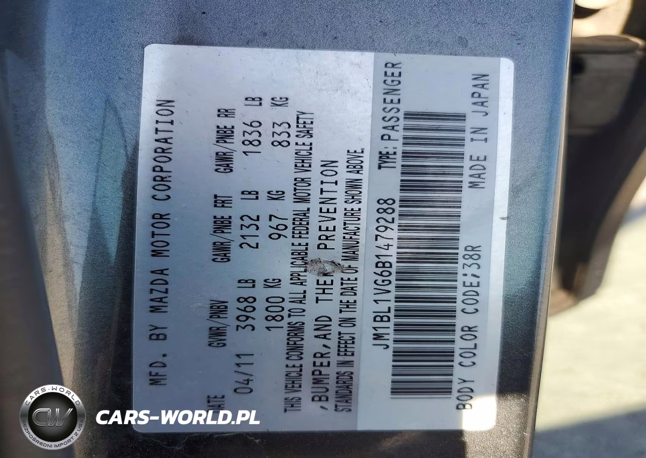 2011 Mazda 3 I VIN:JM1BL1VG6B1479288 - 12