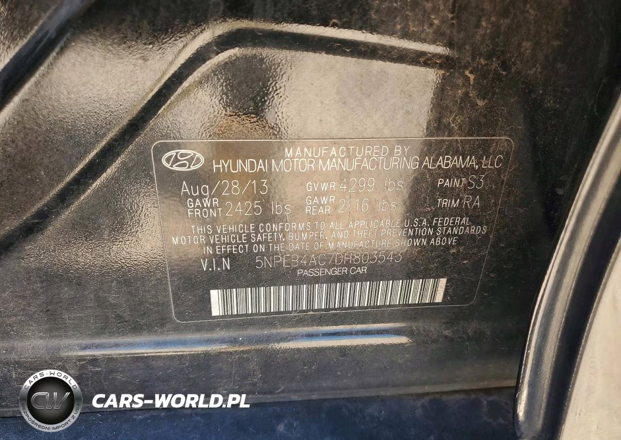 2011 Hyundai Sonata Gls VIN:5NPEB4AC7DH803543 - 12