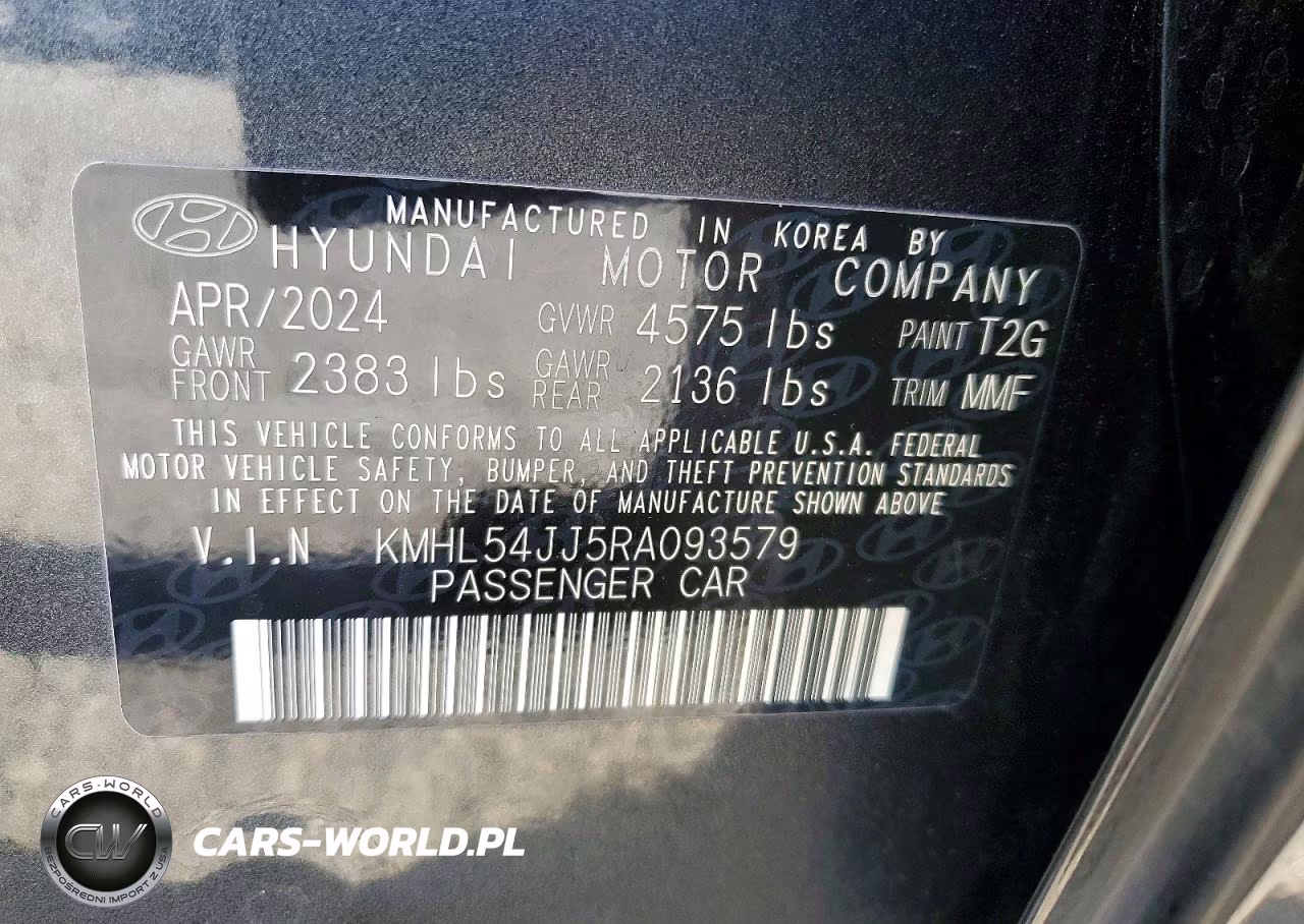 2024 Hyundai Sonata Hybrid Limited VIN:KMHL54JJ5RA093579 - 12