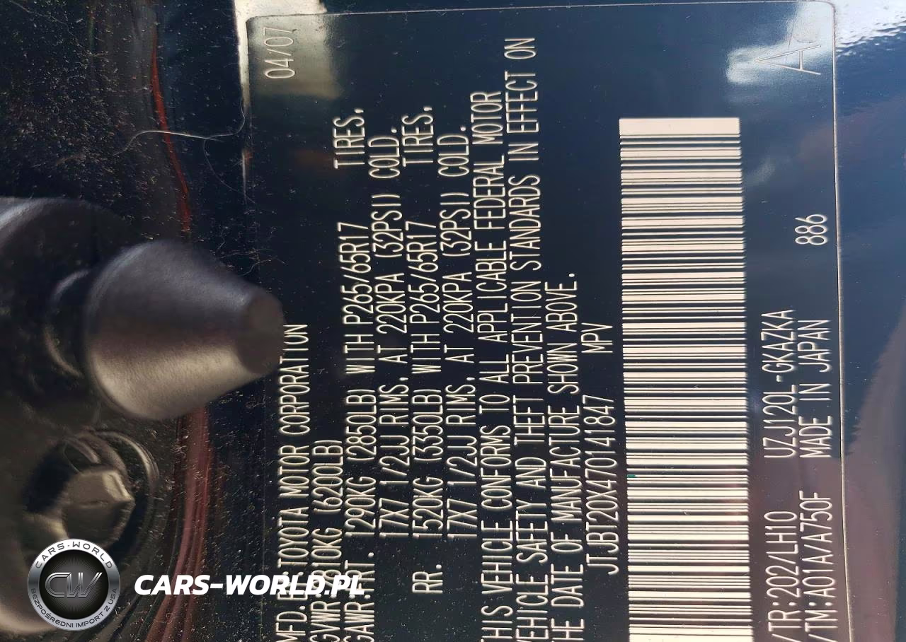2007 Lexus Gx 470 VIN:JTJBT20X470141847 - 12