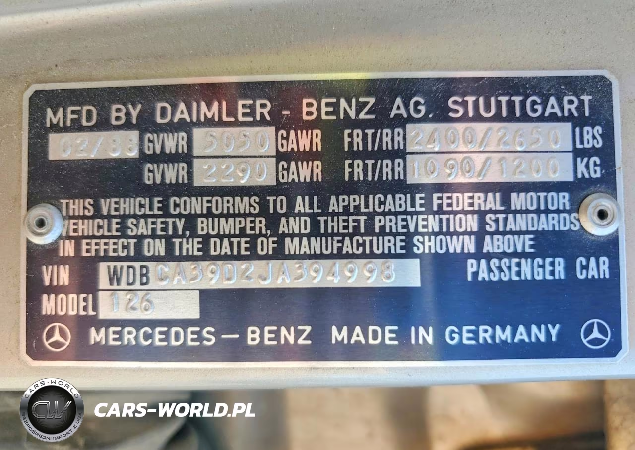 1988 Mercedes-Benz 560 Sel VIN:WDBCA39D2JA394998 - 12