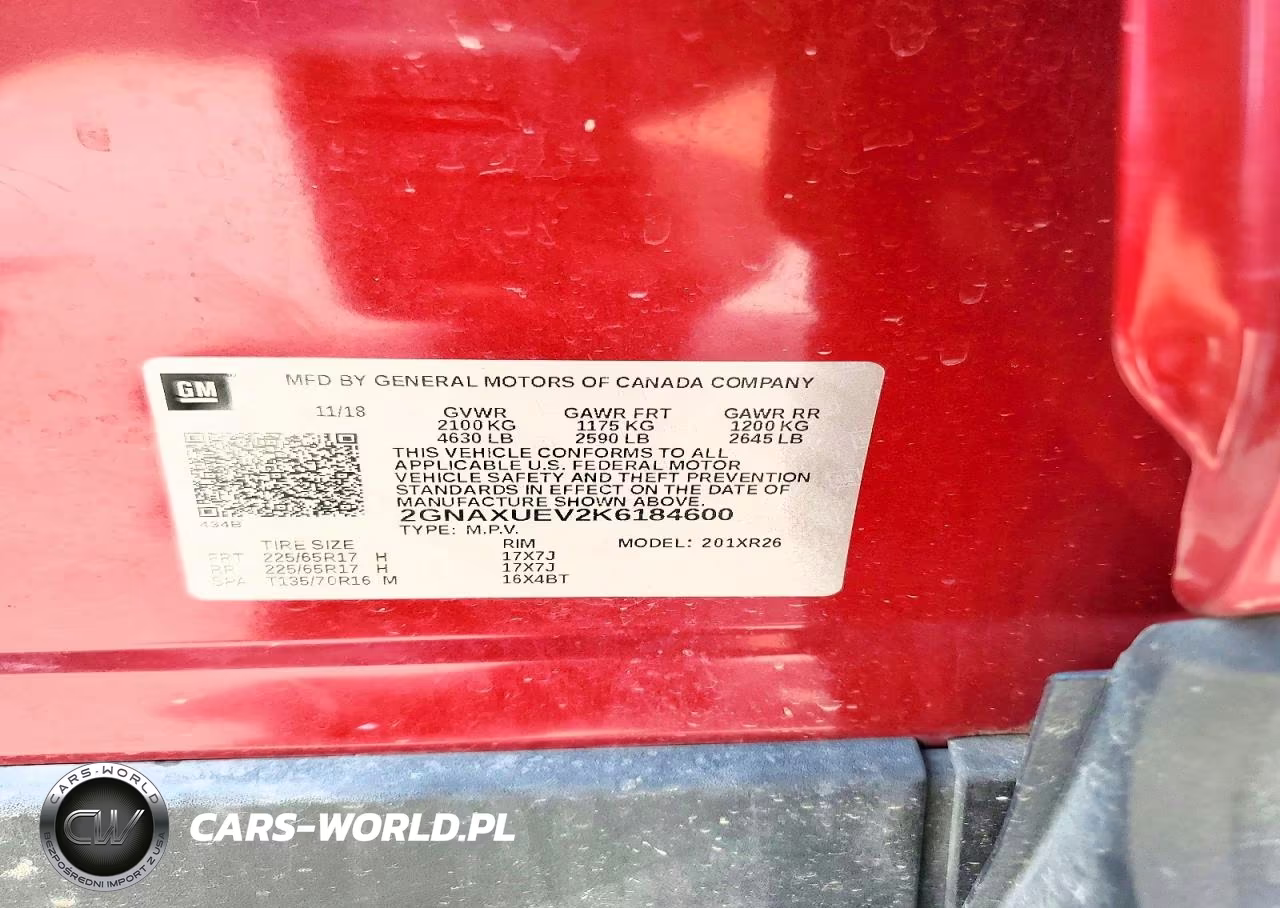 2019 Chevrolet Equinox Lt VIN:2GNAXUEV2K6184600 - 13
