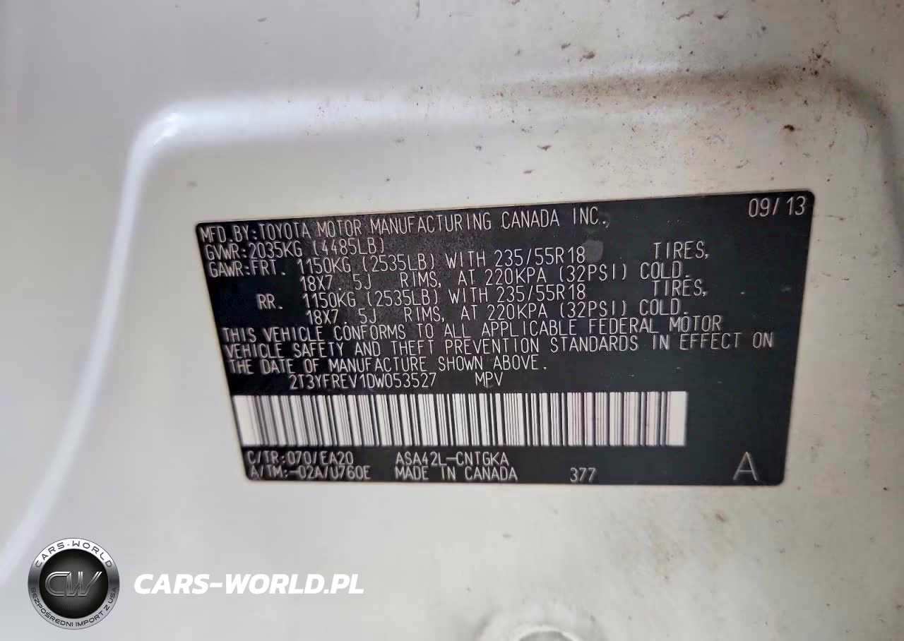 2013 Toyota Rav4 Limited VIN:2T3YFREV1DW053527 - 12