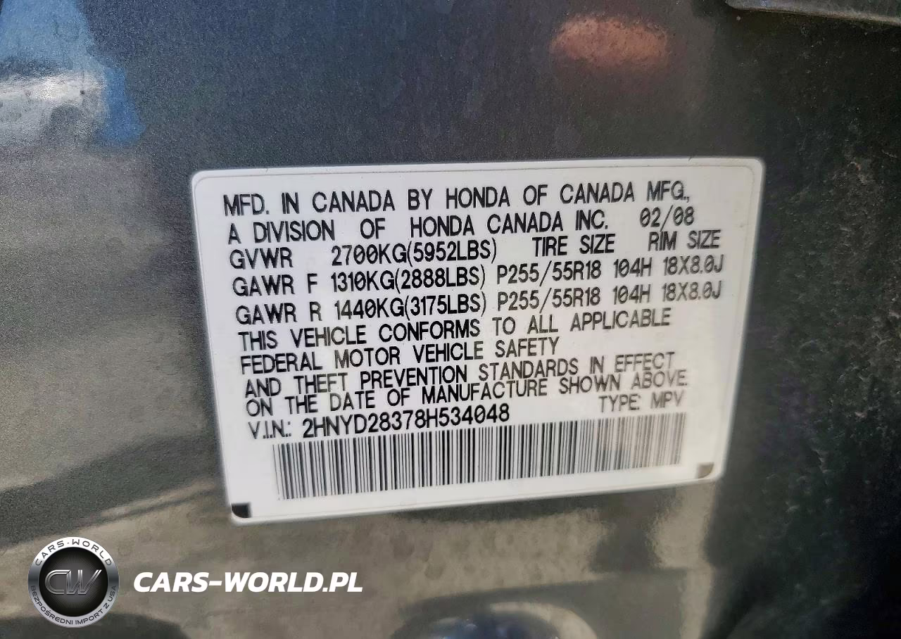 2008 Acura Mdx Technology VIN:2HNYD28378H534048 - 12